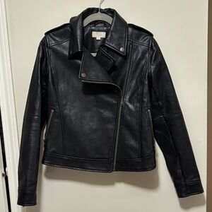 Loft Black Faux Leather Jacket